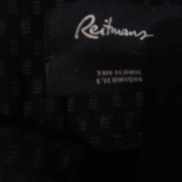 Reitmans Iconic Patterned Straight Pants in Black - Picture 1 of 2